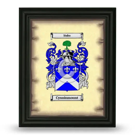 Cynninmount Coat of Arms Framed - Black