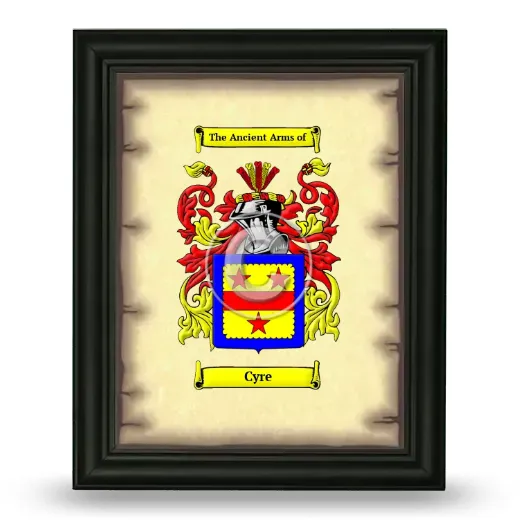 Cyre Coat of Arms Framed - Black