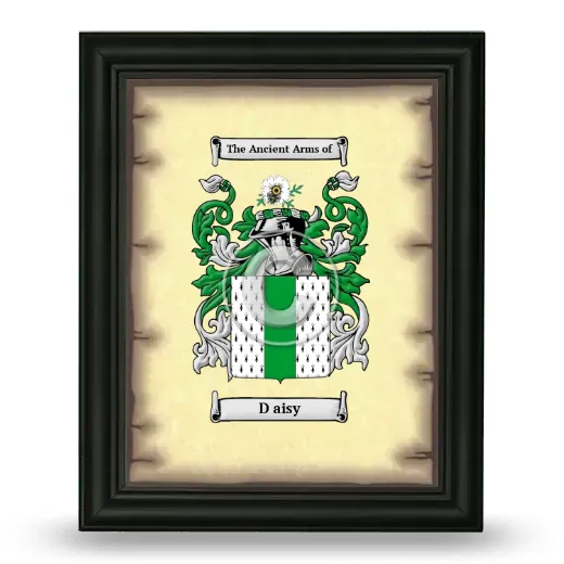 D aisy Coat of Arms Framed - Black