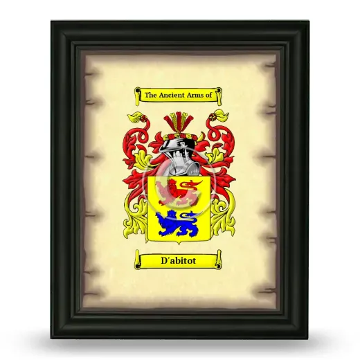 D'abitot Coat of Arms Framed - Black
