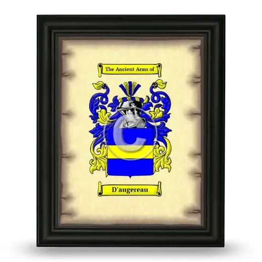 D'augereau Coat of Arms Framed - Black