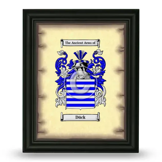 Dück Coat of Arms Framed - Black