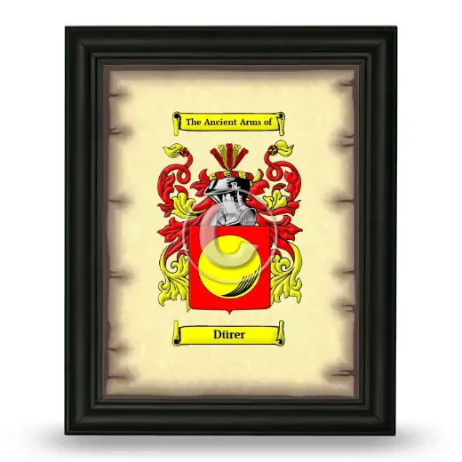 Dürer Coat of Arms Framed - Black