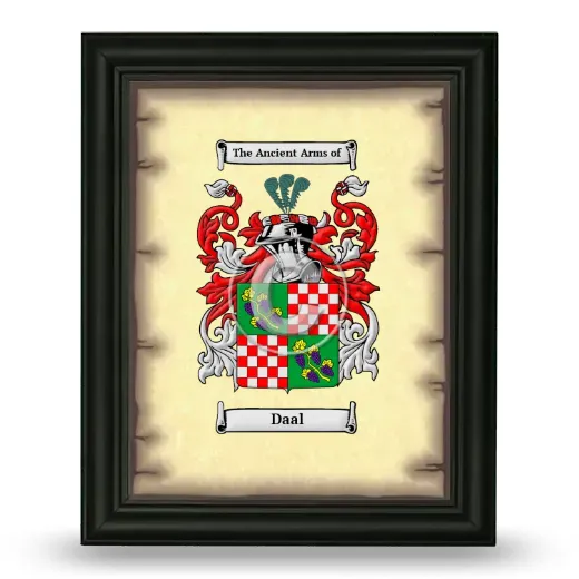 Daal Coat of Arms Framed - Black