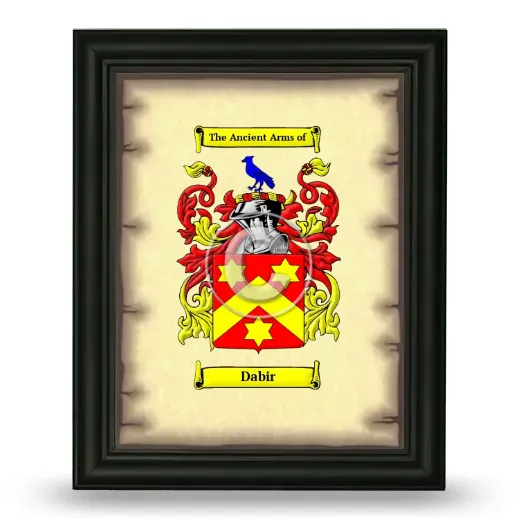 Dabir Coat of Arms Framed - Black