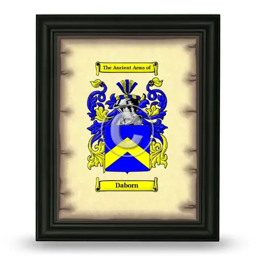 Daborn Coat of Arms Framed - Black