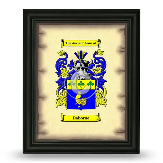 Daborne Coat of Arms Framed - Black