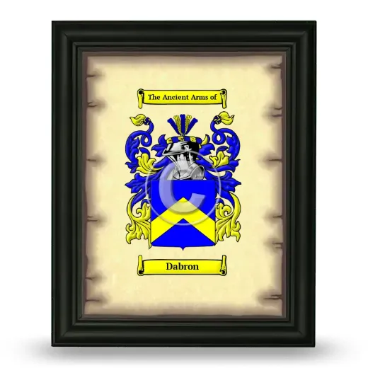 Dabron Coat of Arms Framed - Black