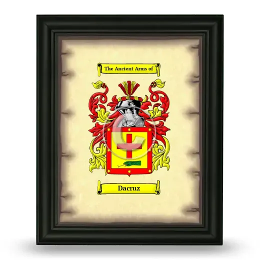Dacruz Coat of Arms Framed - Black