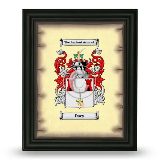 Dacy Coat of Arms Framed - Black