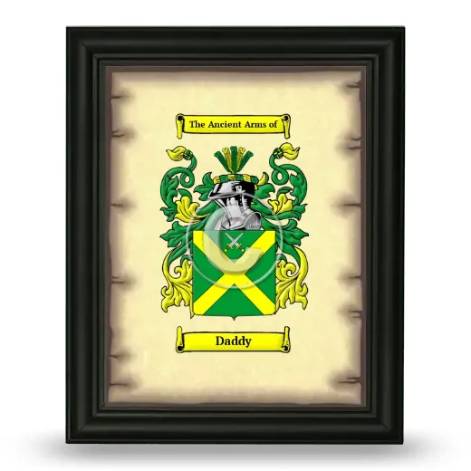 Daddy Coat of Arms Framed - Black