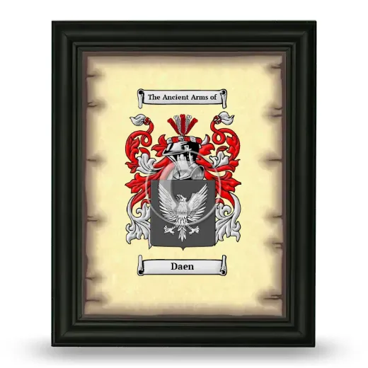 Daen Coat of Arms Framed - Black