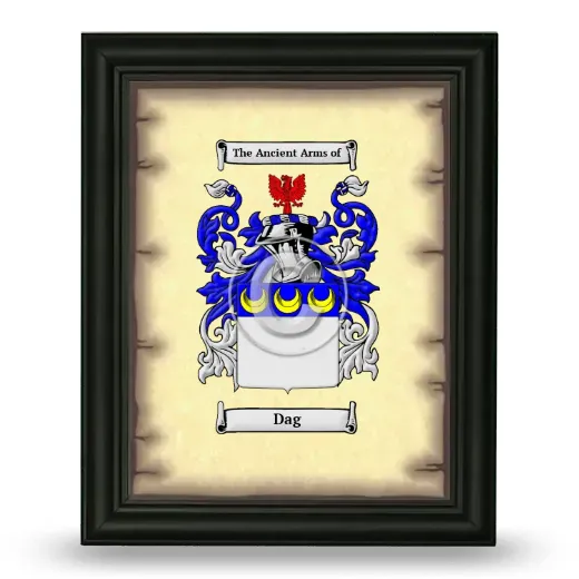 Dag Coat of Arms Framed - Black