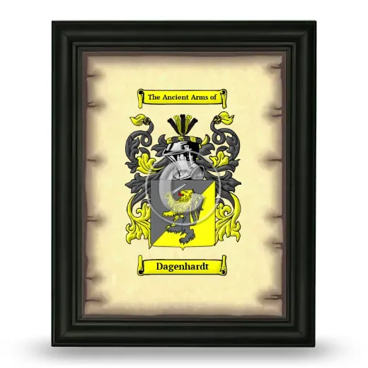 Dagenhardt Coat of Arms Framed - Black