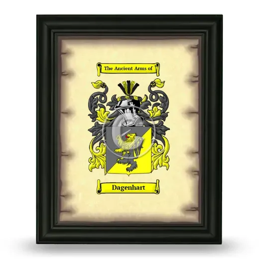 Dagenhart Coat of Arms Framed - Black