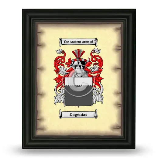 Dagenias Coat of Arms Framed - Black