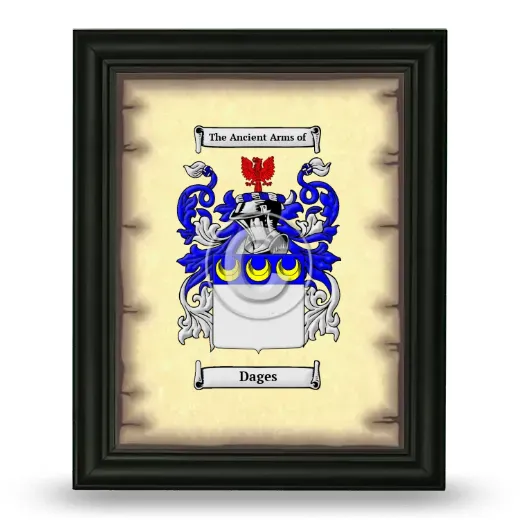 Dages Coat of Arms Framed - Black
