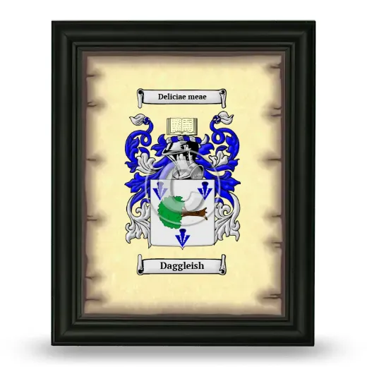Daggleish Coat of Arms Framed - Black