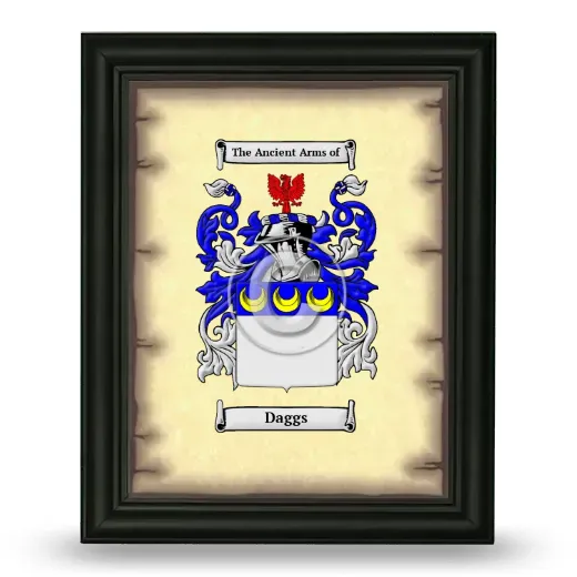 Daggs Coat of Arms Framed - Black