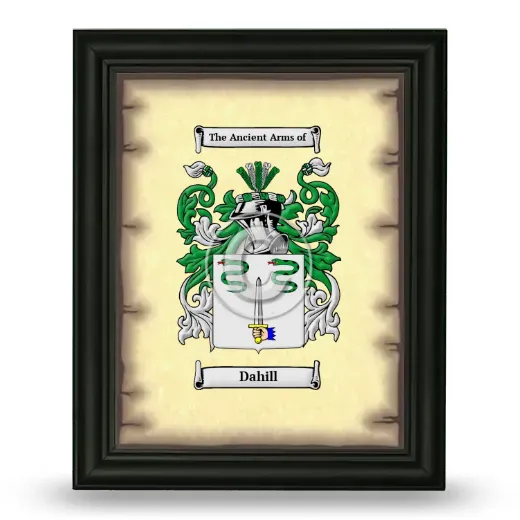 Dahill Coat of Arms Framed - Black