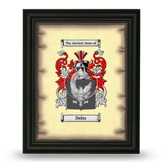 Dahn Coat of Arms Framed - Black