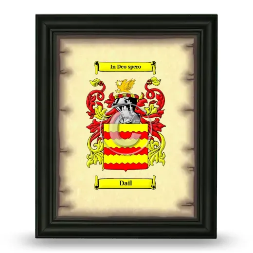 Dail Coat of Arms Framed - Black