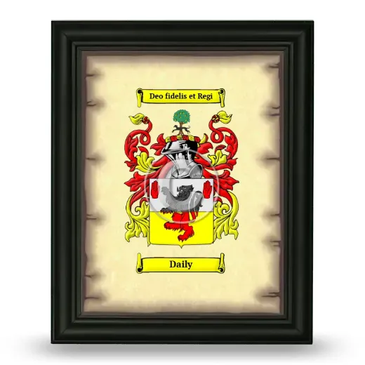Daily Coat of Arms Framed - Black