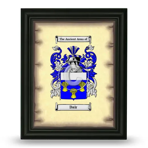 Dair Coat of Arms Framed - Black