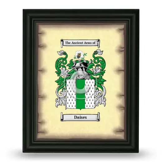 Daises Coat of Arms Framed - Black