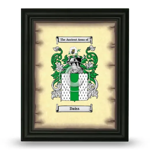 Daiss Coat of Arms Framed - Black