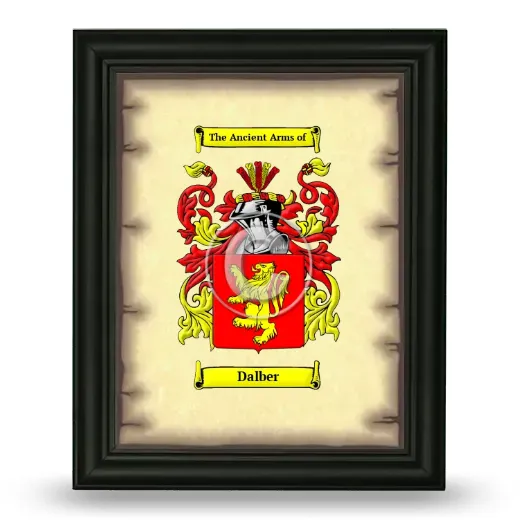 Dalber Coat of Arms Framed - Black