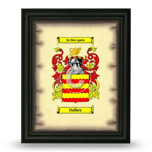 Dalbey Coat of Arms Framed - Black