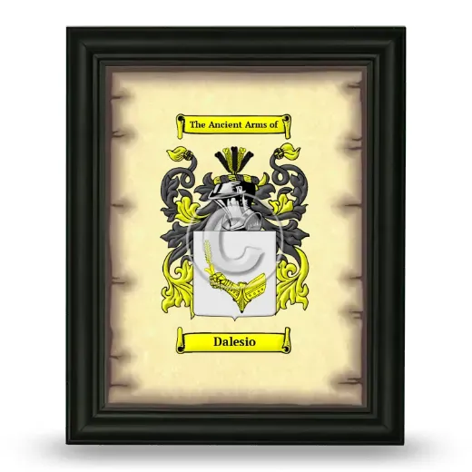 Dalesio Coat of Arms Framed - Black