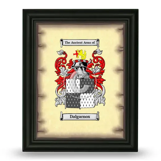 Dalgarnox Coat of Arms Framed - Black