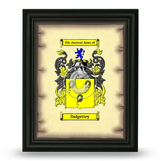 Dalgettey Coat of Arms Framed - Black