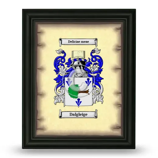 Dalgleige Coat of Arms Framed - Black