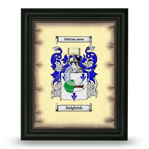 Dalgleish Coat of Arms Framed - Black