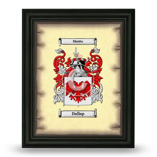 Dallap Coat of Arms Framed - Black