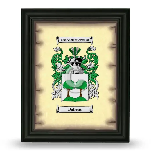 Dallens Coat of Arms Framed - Black
