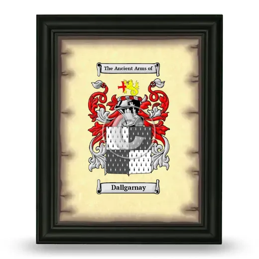 Dallgarnay Coat of Arms Framed - Black