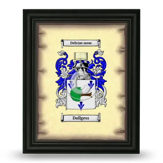 Dallgess Coat of Arms Framed - Black