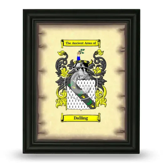 Dalling Coat of Arms Framed - Black