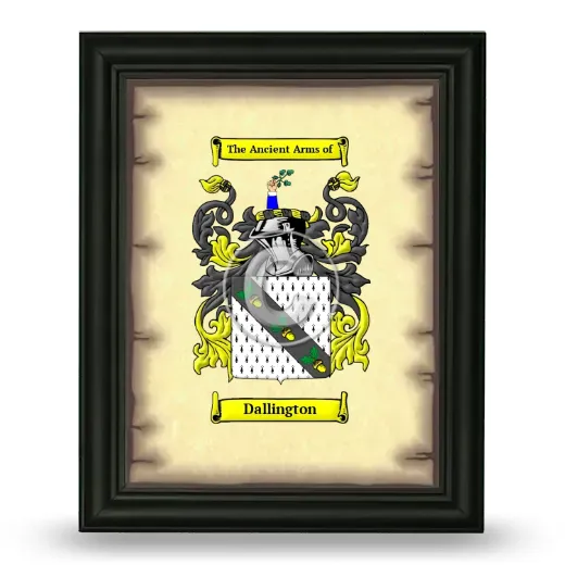 Dallington Coat of Arms Framed - Black