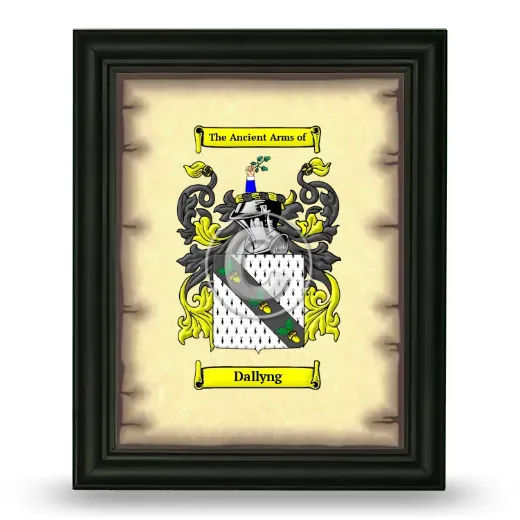 Dallyng Coat of Arms Framed - Black
