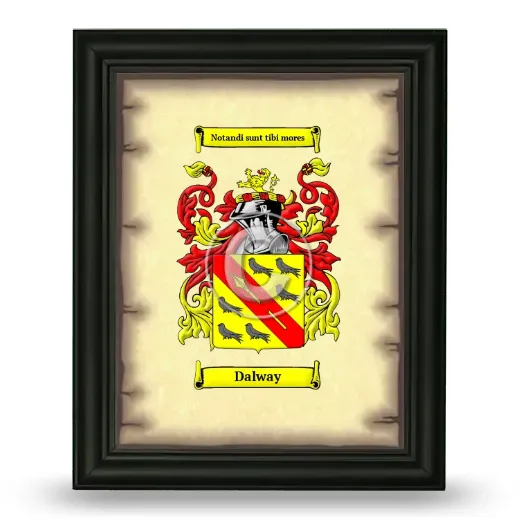 Dalway Coat of Arms Framed - Black