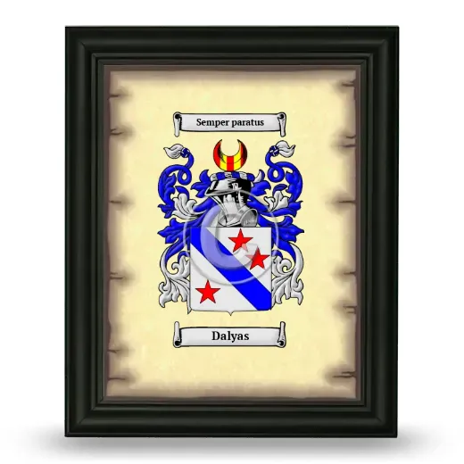 Dalyas Coat of Arms Framed - Black