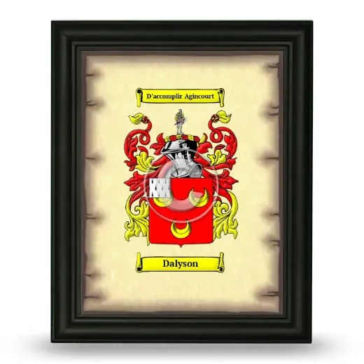 Dalyson Coat of Arms Framed - Black