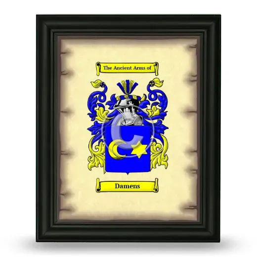 Damens Coat of Arms Framed - Black
