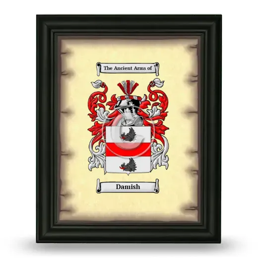 Damish Coat of Arms Framed - Black