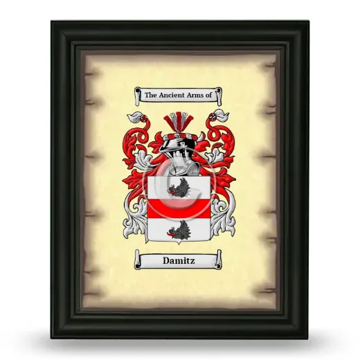 Damitz Coat of Arms Framed - Black